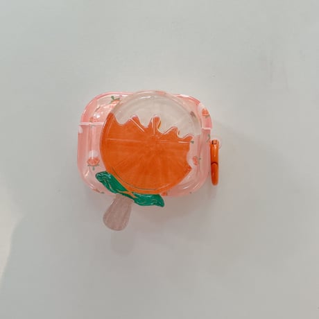 イチゴ/オレンジ AirPodsPro2ケース  可愛い airpods3/2カバー 美味しそう リング付き ギフトにおすすめ[M3277]