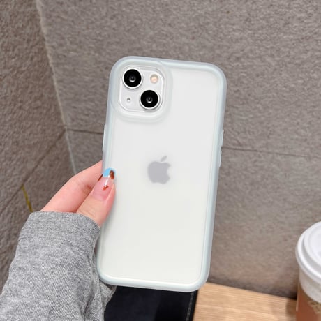 指紋防止 半透明 iPhone15/15proケース マット 淡色系 iPhone14pro/13promaxカバー 夏に人気 [M4516]