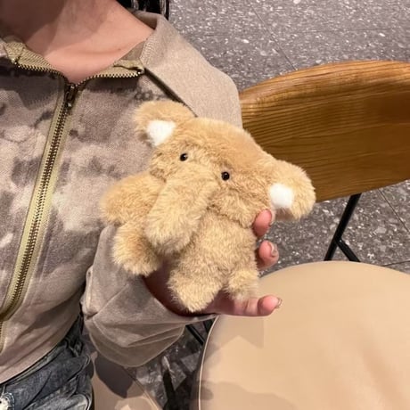象ぬいぐるみ Airpods4ケース もふもふ AirpodsPro2ケース airpods3/2ケース ギフトにおすすめ めっちゃ可愛い[M5484]
