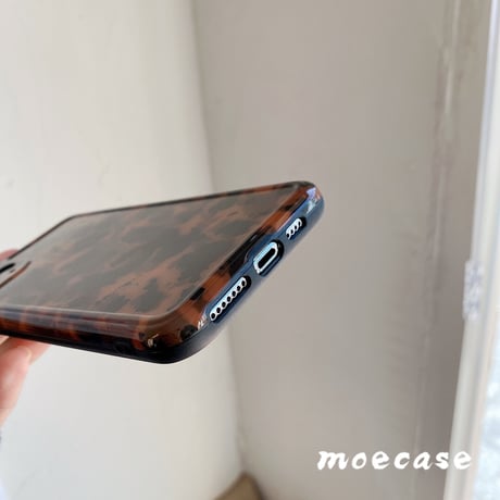 琥珀色 ヒョウ柄iphone12mini/proケース ツヤ有り豹柄アイフォン11プロ/SE2カバー シンプル風 ガールズ 6.1インチケースM170