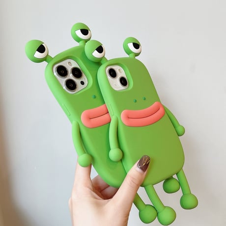 カエル iphone14/13ケース シリコン アイフォン12/11カバー  可愛い ストレス解消 プレゼントにおすすめ[M2080]
