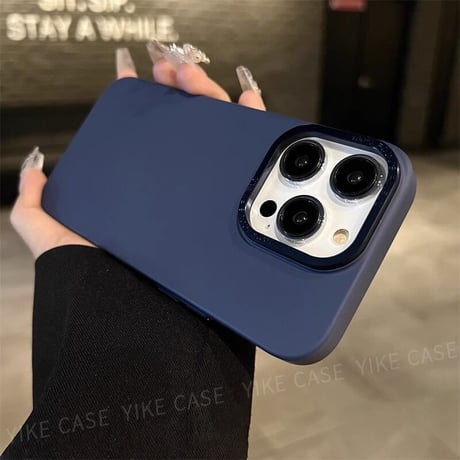 指紋防止 iphone15/15proケース  高級感 iphone14/13/12Proカバー  金属製カメラフレーム薄型 耐衝撃 [M3559]