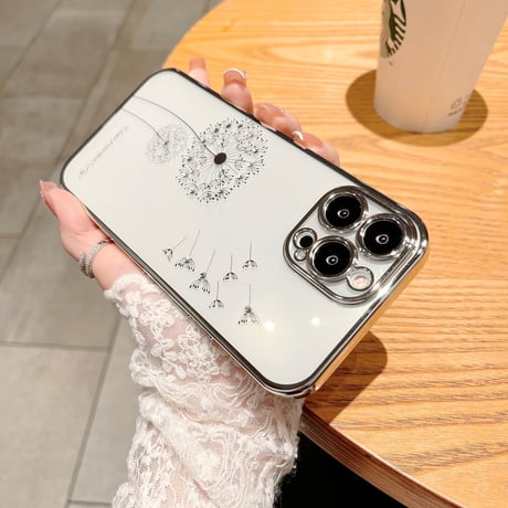 ジュエリータンポポ iphone13mini/12proケース  キラキラクリアiphone11pro/se3カバー  高品質 メッキ 頑丈 シンプル 全面保護 [M1811]