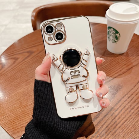 宇宙飛行士 iphone14/13promaxケース  スタンド機能 iphone12/11promaxカバー  高品質  可愛い[M2056]