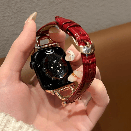 ワニ革  AppleWatchバンド 高級感高品質 AppleWatchベルト Series 12/11/10/9/8 SE3/2  Ultra4/3/2/1 上品エレガント[M6724]