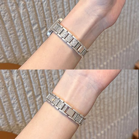 アップルウォッチSerise 10バンド 高級感 ダイヤデコ AppleWatch Ultra2/1/SE(第2/1世代)/Series9/8/7/6/5/4/3/2/1 丈夫[M4752]