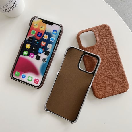 革製 iPhone14plus/14proカバー シンプル風 アイフォン13pro/12mini/11proケース おそろい 高品質 使いやすい [M2571]
