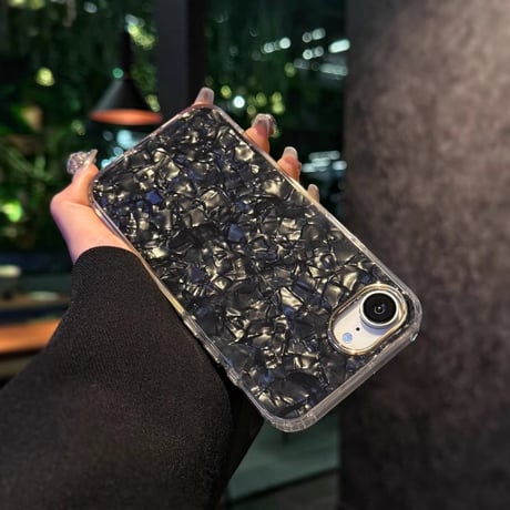 シェル柄 iPhone16eケース 上品 iPhone16pro/15/14proカバー ガールズに大人気 エレガント 丈夫[M5127]