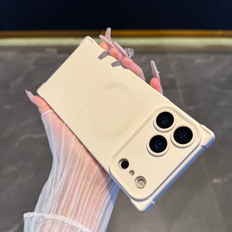 スクエア iPhone17Pro/17Promaxケース Magsafe充電 iPhone17/17Airカバー 四角耐衝撃 カッコイイ [M5659]