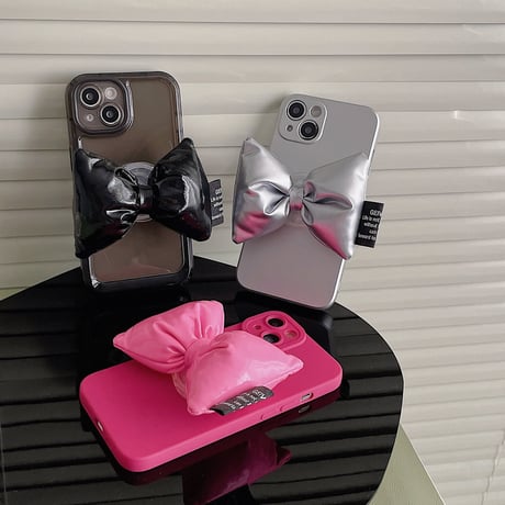 可愛いリボンポップソケット  グリップ スマホスタンド 落下防止  超キュート  便利多機能 艶あり  いいプレゼント[M2204]