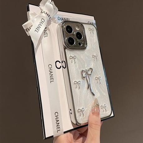 リボン iPhone16/16proケース 大人ファッション iPhone14/13pro/12ケース 高級感 おしゃれ[M4698]