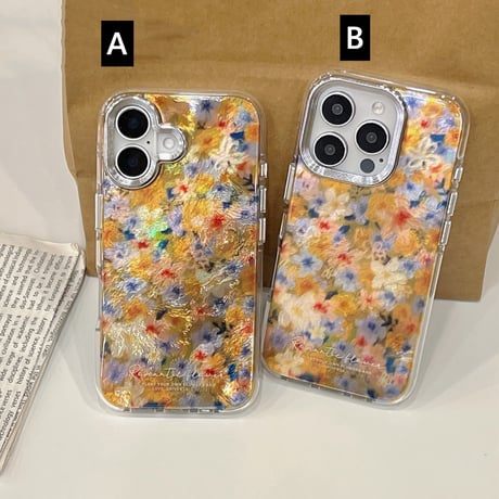 花柄 iPhone16/16Proカバー 秋冬ファッション iPhone15/14/13proケース おしゃれ かわいい 丈夫[M4849]