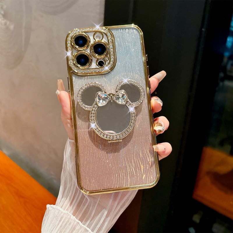 ミラー iphone17pro/17Airケース ジュエリー スタンド付 iPhone16pr