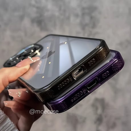 高透明 iPhone15/15proケース 滑り止め 丈夫iphone14Pro/13promaxケース 黄ばまない 画質に影響しないレンズフィルム付[M3738]
