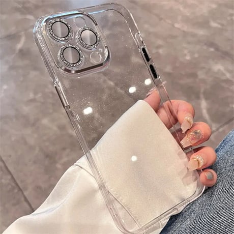 iPhone15/15proケース キラキラ おしゃれ カメラまで保護 iPhone14/13対応  薄型 高級感 頑丈 [M3468]