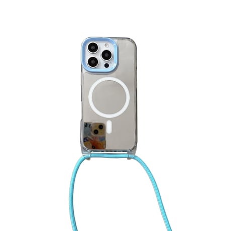 ショルダーストラップ付 iPhone16Pro/16ケース 鏡付 MagSafe対応 iPhone15Pro/14Pro/13ケース 多機能 丈夫 大人気 [M5092]