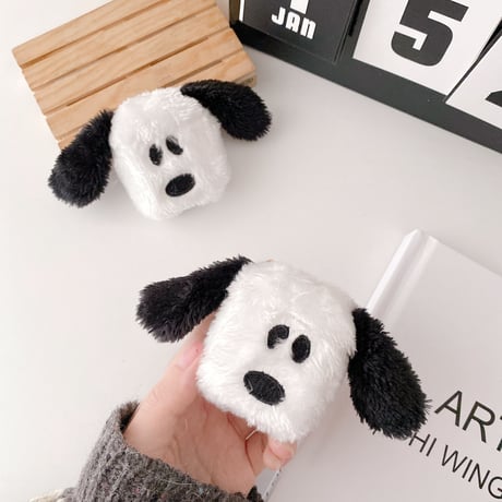 かわいい犬 airpodsproケース  ふわふわ エアポッツカバー   暖かい 秋冬グッズ  面白い M1109