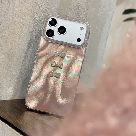 上品エレガント iPhone17/17Proケース ジュエリーリボン iPhone17ProMax/16/15シリーズカバー 可愛い ガールズに人気 [M5851]