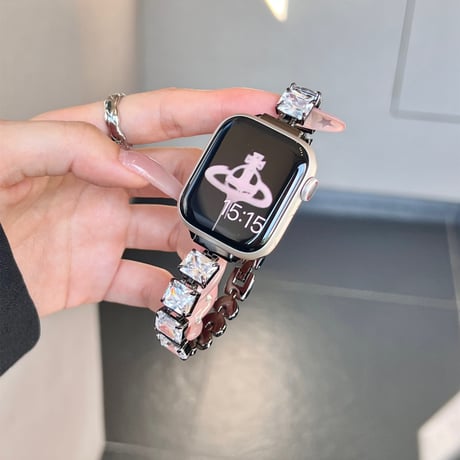 ダイヤ Applewatch 10バンド 高品質 宝石 アップルウォッチベルト Ultra3/2/1 Series 10/9/8 SE3/2/1 高級感高品質[M4756]