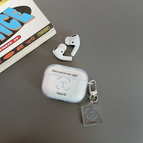 【Airpods 4】顔認証Face ID  airpodspro3/2ケース  同系小物付き クリア airpodsproカバー    かわいい 個性 男女兼用[M1609]