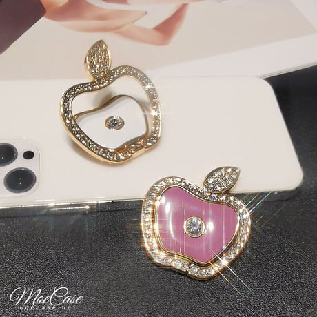 ジュエリーリンゴ スマホリング スタンド キラキラオシャレ かわいい 360度回転可能 高品質 使いやすい 男女兼用 ギフトにおすすめ[M2847]
