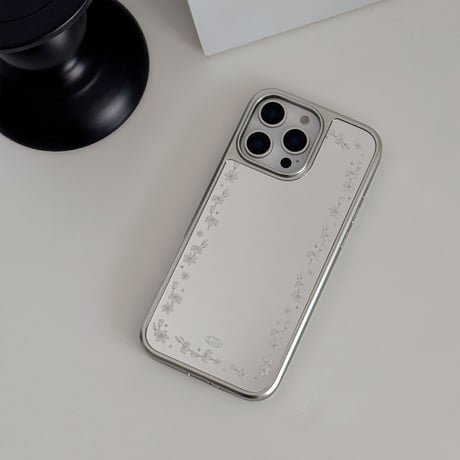 ユリの花 ミラーiPhone16/16proカバー エレガント アイフォン15pro/14/13proケース 大人可愛い 女子力UP 春夏におすすめ[M5139]