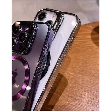 カメラカバー付 Magsafe iPhone15/15proケース スタンド機能 iPhone14Pro/13/12カバー  画質に影響しない 黄ばまない 高透明[M3683]