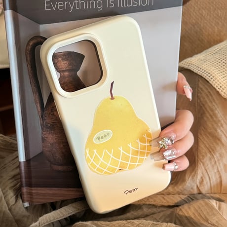 梨柄 iPhone16/16proケース シリコン iPhone15promax/14/13カバー シンプル 人気 女子力アップ [M5375]