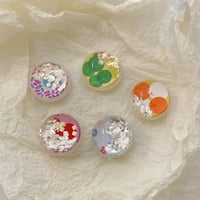 グリッター入り スマホグリップ 綺麗 伸び縮み式  高透明グリップトーク  スマホリング・スタンド一体型  落下防止  可愛い  おしゃれ[M1607]