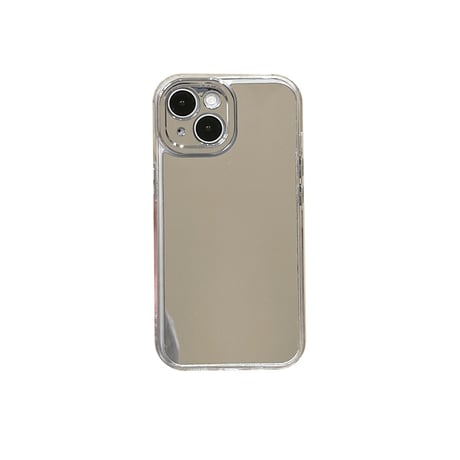 鏡 iPhone16/16Proケース シンプル アイフォン15pro/14/13proカバー メッキ メイク直しに便利 [M4566]