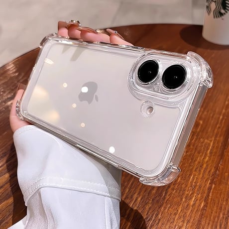 耐衝撃加工 iPhone16pro/16promaxケース メッキ クリアiphone15pro/14/13promax/12カバー 黄ばまない 丈夫[M4665]