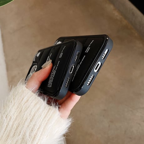 ダウン ホッキョクグマiPhone14pro/14plusケース ブラックカラーiphone13/12/11proカバー ファッション 高品質 男女向け いいギフト [M2588]