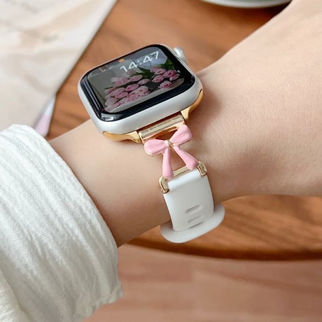 シリコン Applewatchバンド リボン アップルウォッチベルト Ultra3 series11 10 98 7 6 SE3 SE2  シンプル風 耐久性ある[M6263]