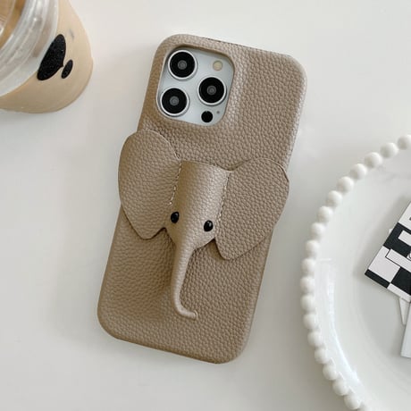 象 iPhone15/14proカバー レザー製 iPhone13pro/12/11proケース かわいい 高品質 有名人愛用ギフトにおすすめ [M3402]