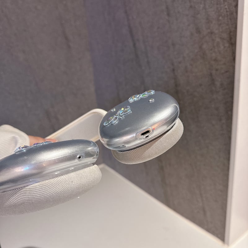 AEROSENSA クリアーII 120球　おまけ付き ダイヤ蝶/星 AirPodsMax1/2ケース めっちゃ可愛いクリア エアーポッズ