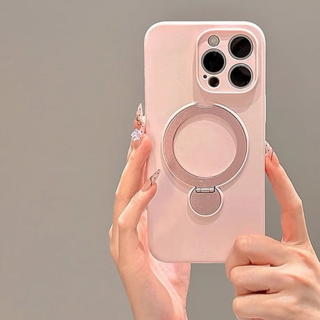 リング付 iPhone16/16Proケース Magsase対応 シリコン iPhone15/14Pro/13ケース 多機能 指紋防止 丈夫  [M4592]