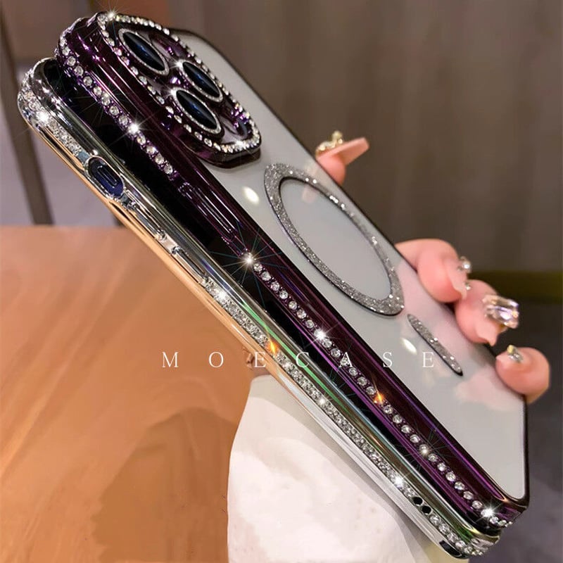 iPhone16】MagSafe対応ジュエリー iphone15/14proケース キラキ