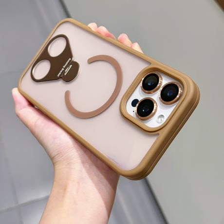 スタンドリング付 iPhone16promax/16eケース Magsafe充電 耐衝撃 iPhone15pro/14plus/13カバー 指紋防止 マット [M5486]