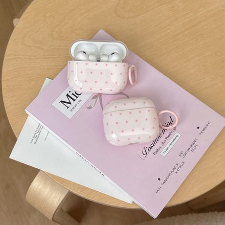 ピンク AirpodsPro3ケース 韓国風 Airpods4/3カバー AirpodsPro第2/1世代 淡色系 モテアイテム[M6507]