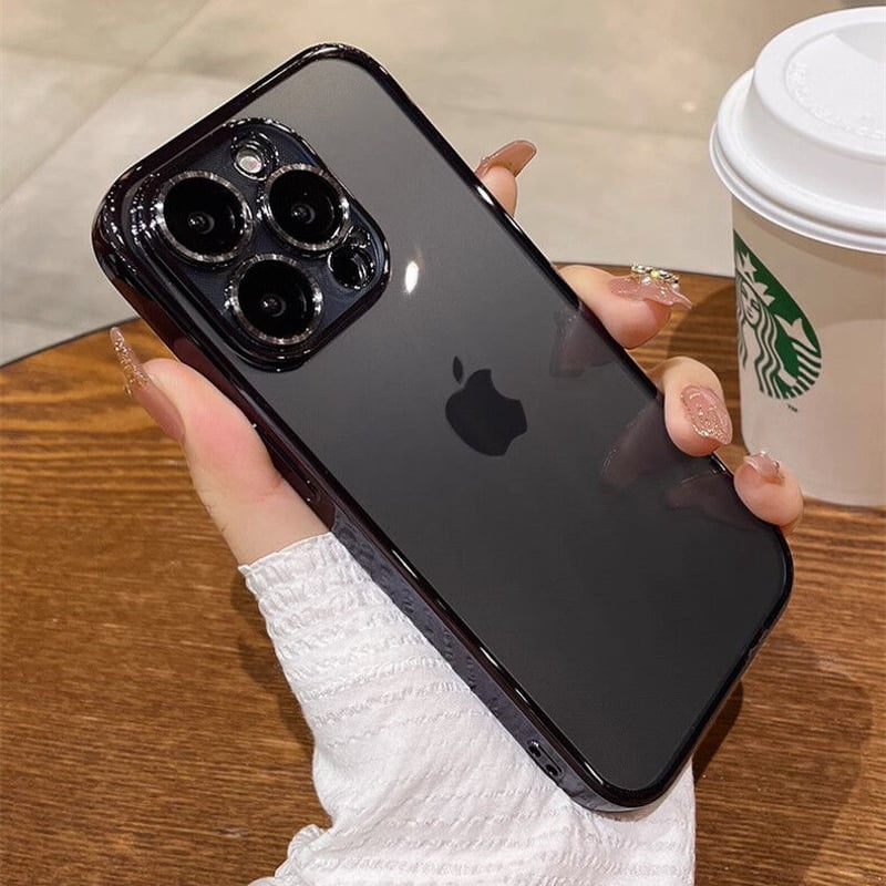 黄ばまないクリア iPhone15pro/14promaxケース カメラフィルム付