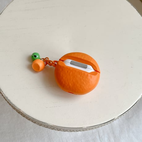 みかん Airpods4ケース ギフトにおすすめ AirpodsPro2ケース airpods3/2カバー キーチェーン付き 面白いかわいい[M5400]