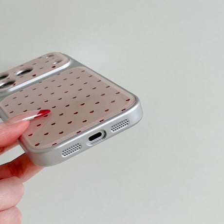 ハート柄 iPhone17Pro/17ケース ピンクカラー iPhone17Promax/16Pro/15ケース 甘すぎ カメラカバー付 高品質[M6127]