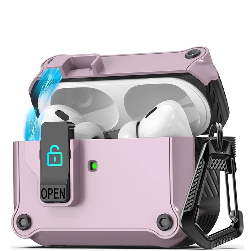 耐衝撃 Airpods 4ケース ロッククリップ付 AirpodsPro2/第3世代