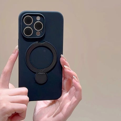 リング付 iPhone16/16Proケース Magsase対応 シリコン iPhone15/14Pro/13ケース 多機能 指紋防止 丈夫  [M4592]
