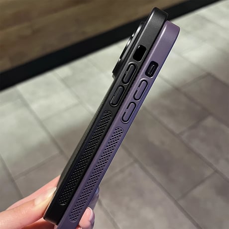 放熱 iPhone15Pro/15ProMaxケース メッシュケース カメラレンズ保護 iPhone14/13/12proカバー 耐衝撃 指紋防止  薄型軽量 [M3569]