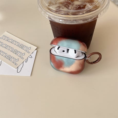暈し染めカラー Airpods4ケース シック AirpodsPro2ケース airpods3/2カバー  かわいい リング付 おしゃれ [M5332]