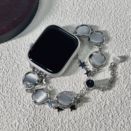宝石 AppleWatchバンド メタル 上品 AppleWatchベルト Series 11/10/9/8 SE3/2  Ultra3/2/1 高級感高品質 オシャレ[M6505]