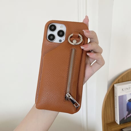 小銭入れ付き アイフォン15/14proカバー 革製 iPhone13mini/12/11proカバー 高品質 12色 スタンド 小銭/カード/お札/鍵収納可[M3233]