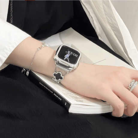 ジュエリー AppleWatchベルト キラキラチェーン メタル アップルウォッチ Ultra3/2/1 Series 10/9/8 SE3/2/1 高級感 エレガント[M5652]