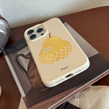 梨柄 iPhone16/16proケース シリコン iPhone15promax/14/13カバー シンプル 人気 女子力アップ [M5375]